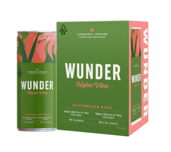 Wunder - Higher Vibes - Watermelon Basil - 4 Pack